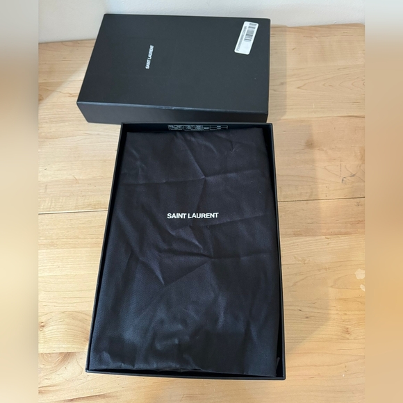 NIB Saint Laurent Raven Slingback Pumps In Leopard print Patent Leather 38 (8) - Picture 6 of 7